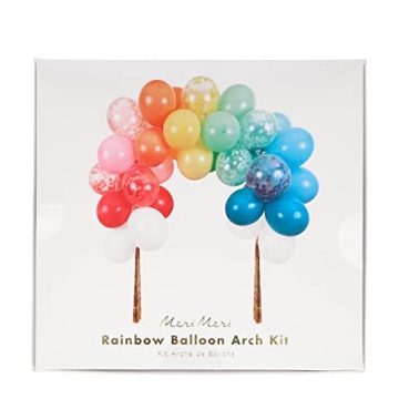 Meri Meri Rainbow Balloon Arch Kit 40 Balloons 2 Gold Streamers