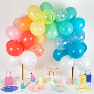 Meri Meri Rainbow Balloon Arch Kit 40 Balloons 2 Gold Streamers