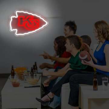 Brineon LED Football Neon Sign for Man Cave Decor