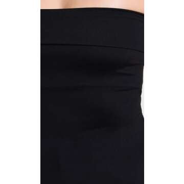 Susana Monaco Women's Black Fold Over Tube Top for Style
