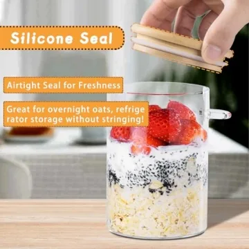 MHDCLY Overnight Oats Containers for Meal Prep