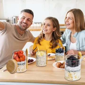 MHDCLY Overnight Oats Containers for Meal Prep