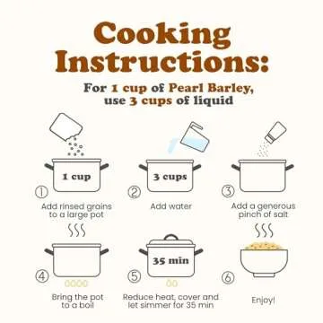 Food to Live Organic Pearl Barley, 1 Pound – Non-GMO, Polished Unhulled Barley, Kosher, Vegan, Bulk. Cooks Faster than Hulled Barley. Rich in Fiber, Selenium. Great for Hot Cereal, Salads, Stews