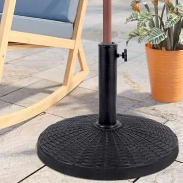 Blissun 22 lbs Heavy Duty Patio Market Umbrella Base Stand