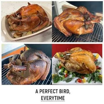 Turbo Trusser for Turkey I As Seen on Shark Tank I Cooks Evenly for Juicier Meat I Stainless Steel & Dishwasher Safe I Easy for Oven, Smoker, Roaster, Grill, Rotisserie, & Deep Fryer