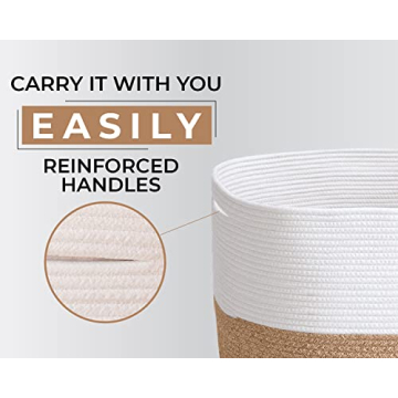 HOMYAM XXXLarge Woven Blanket Storage Basket for Home