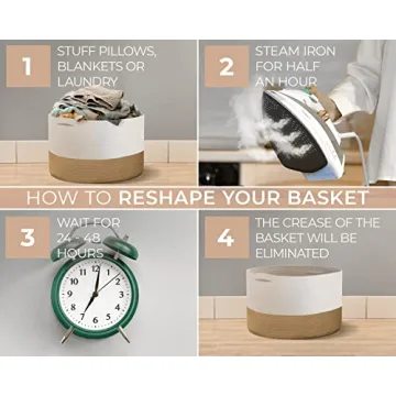 HOMYAM XXXLarge Woven Blanket Storage Basket for Home