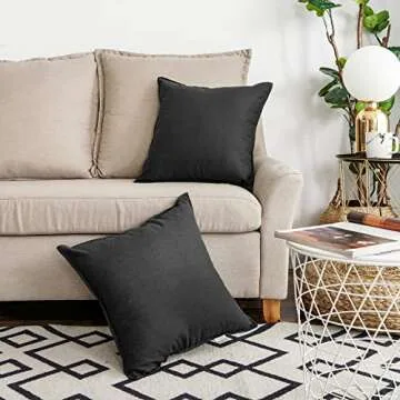 Jeanerlor 2 Pack 24x24 Inch Eco-Friendly Burgundy Pillow Covers for Home Decor