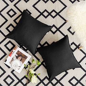 Jeanerlor 24x24 Inch Decorative Throw Pillow Covers Set