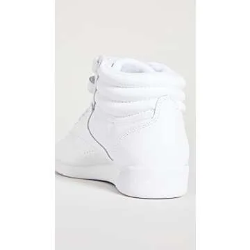 Reebok Women's Freestyle Hi Sneaker, White/Silver 2, 10