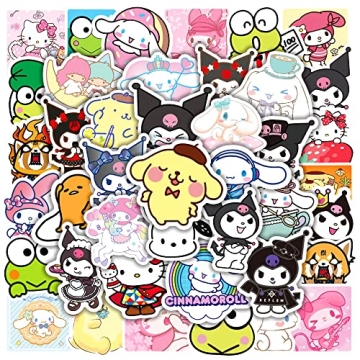 Kawaii Sanrio Stickers - 50pcs Cute and Waterproof Fun!