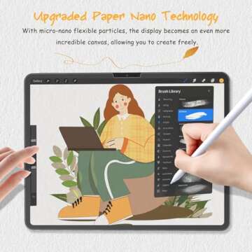 DOTZAGG 2 Pack Paper Nano Screen Protector Compatible with iPad Pro 11 Inch 2024 (M4), New Version for Paper Art Writing and Drawing, Anti Glare, Nib Friendly, Easy Installation