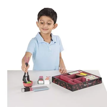 Melissa & Doug Wooden Sushi Slicing Play Food Set