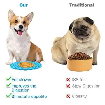 MooonGem Dog Lick Pad, Pet Bathing Grooming Distraction Wall Mounted Silicone Slow Feeder Mat with Strong Suction, 2 Pack