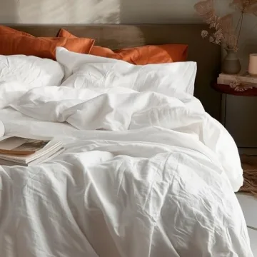 Bedsure Cotton Duvet Cover Set Queen Size for All Seasons