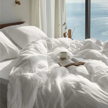 Bedsure Cotton Duvet Cover Set Queen Size for All Seasons