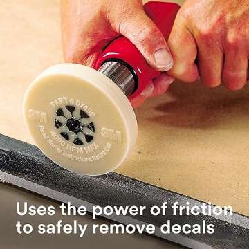 3M Stripe Off Wheel Adhesive Remover Eraser Wheel Removes Decals, Stripes, Vinyl, Tapes and Graphics...