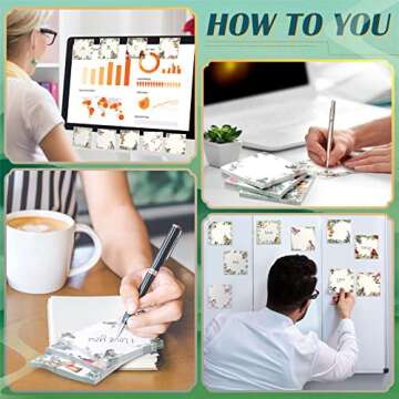 Christmas Birds Sticky Notes Cute Sticky Notes Seasonal Bird Sticky Notes Sticky Notes Self Adhesive Memo Note Pads for Work Studying Teacher Student, 2.87 x 2.87 in(Elegant Style, 450 Sheets)