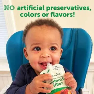 Beech-Nut Baby & Toddler Food Pouches Variety Pack, Protein & Fiber/Iron & Zinc/Prebiotic Fiber Fruit & Veggie Purees, 3.5 oz (18 Pack)