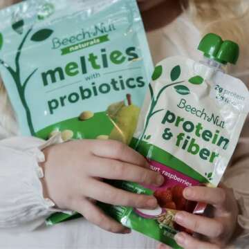 Beech-Nut Baby & Toddler Food Pouches Variety Pack, Protein & Fiber/Iron & Zinc/Prebiotic Fiber Fruit & Veggie Purees, 3.5 oz (18 Pack)