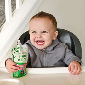 Beech-Nut Baby & Toddler Food Pouches Variety Pack, Protein & Fiber/Iron & Zinc/Prebiotic Fiber Fruit & Veggie Purees, 3.5 oz (18 Pack)