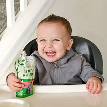 Beech-Nut Baby & Toddler Food Pouches Variety Pack, Protein & Fiber/Iron & Zinc/Prebiotic Fiber Fruit & Veggie Purees, 3.5 oz (18 Pack)