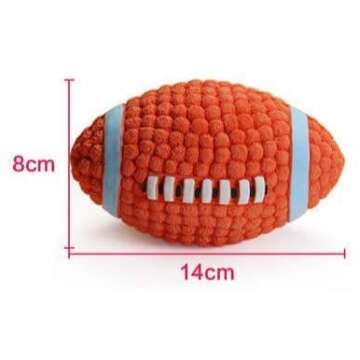 LifeCom Latex Dog Play-Chew-Fetch Ball/Squeaky Dog Play Rugby/Football for Pet Toy/Floating Ball for Toy Interactive Fetch & Play (Large)
