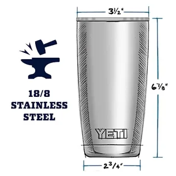 YETI Rambler 20 oz Stainless Steel Vacuum Insulated Tumbler