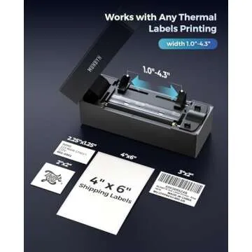 MUNBYN Bluetooth Thermal Label Printer, 4x6 Shipping Label Printer for Shipping Packages, Compatible with iOS, Android, PC, Mac, Chrome OS, Etsy, Ebay, Shopify, Amazon, USPS