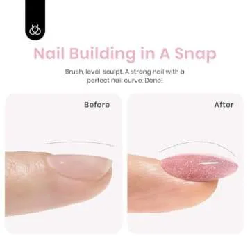 Beetles Builder Gel for Nails 7 in 1 Builder Strengthener Gel Nude Purple Gel Translucent Sheer Purple Hard Gel Builder Extension for Nail Art Base Gel Needed Valentine's Day Gift for Women