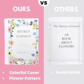 PORPAN Book Vase, Acrylic Book Vase for Flowers, Book Flower Vase Clear, Book Shaped Vase, A Book About Flowers Vase, Modern Decorative Vase for Home, Office, Bedroom, Living Room, Dining Table