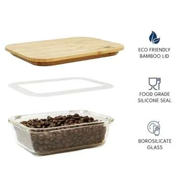 Eco-Friendly DE Glass Food Storage Containers 4 Pack