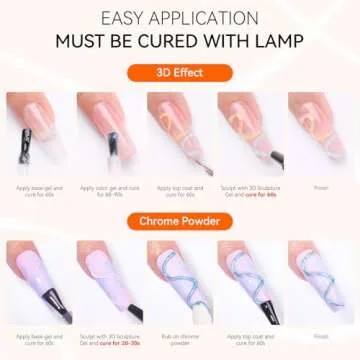 Makartt 3D Nail Gel - Nail Art Sculpting Gel Nail Glue 15g No Wipe Clear Gel Polish for Nail Designs Winter DIY Nail Art for Drawing, Molding, Sculpture and Decoration