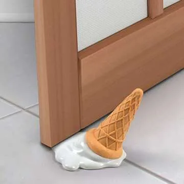 LIOOBO Plastic Door Stopper Ice Cream Shaped Slip Resistant Finger Protector Creative Door Stops