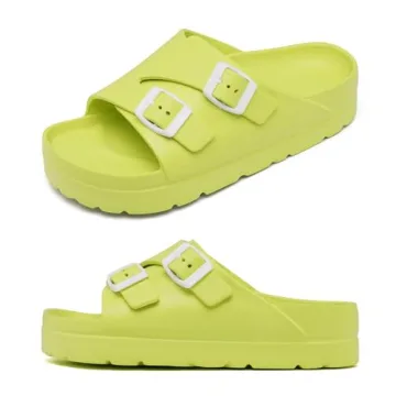 Women’s Platform Sandals - Adjustable Buckle with Arch Support