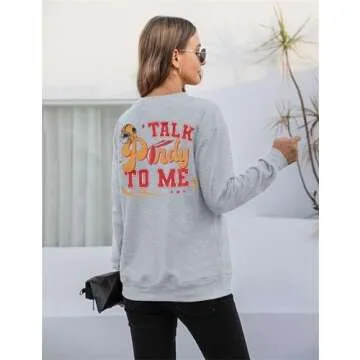 Stylish VILOVE Football Season Sweatshirt for Women