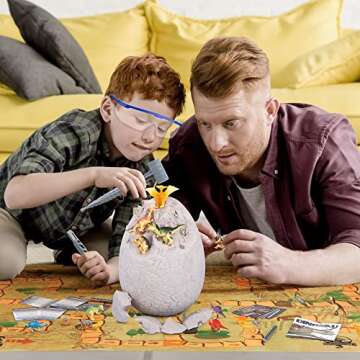 Woumserta Jumbo Dino Egg Dig Kit, Dinosaur Toys for Kids 5-7 8-12 with 12 Dinosaurs, Dinosaur Toys f...