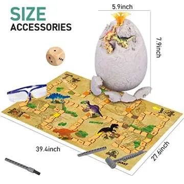 Woumserta Jumbo Dino Egg Dig Kit, Dinosaur Toys for Kids 5-7 8-12 with 12 Dinosaurs, Dinosaur Toys for 5 6 7 8 Year Old Boy Birthday Gift, Dinosaur Eggs Excavation Gifts for 5 6 7 Year Old Boy Girl