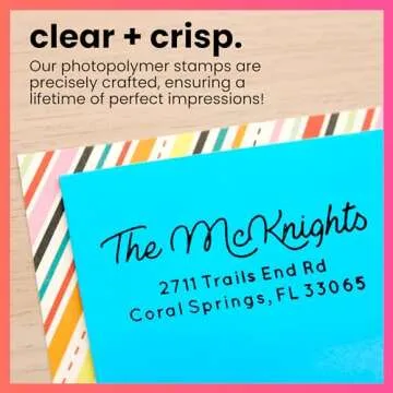 ExcelMark Custom Return Address Stamp – Self Inking Rubber Stamp – 3 Sizes and 8 Designs to Choose from