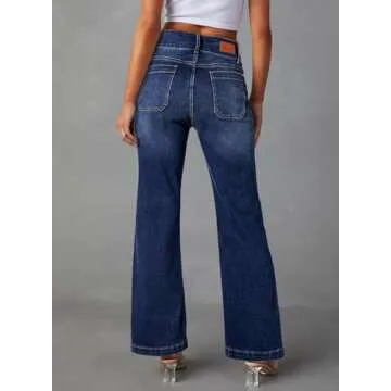 Sidefeel Jeans for Women Wide Leg High Waisted Stretchy Denim Pants Spring Outfit 2025 Womens Fashio...