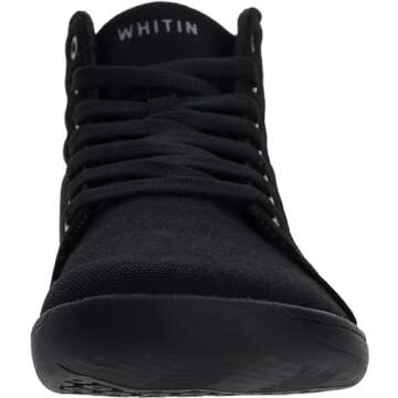 WHITIN Women's Wide High Top Barefoot Sneakers Casual Minimalist Shoes Zero Drop Sole Size 7W Mid-to...