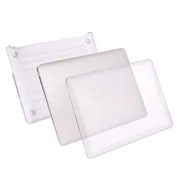 iCasso Compatible with MacBook Pro 13 Inch Case 2024-2016 Release A2338 M2 M1 A2251 A2289 A2159 A1989 A1706 A1708, Hard Plastic Case, Sleeve, Screen Protector, Keyboard Cover & Dust Plug,Clear