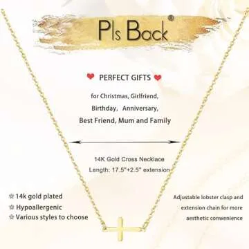 Stylish 14K Gold Cross Necklace for Women - Faith Jewelry