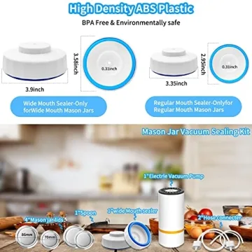 Electric Mason Jar Vacuum Sealer Kit for Food Storage