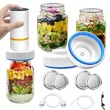 Electric Mason Jar Vacuum Sealer Kit for Food Storage