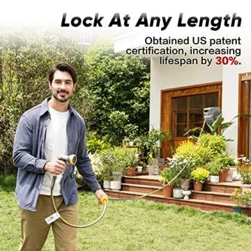 GLAHODEN 1/2" 115ft&140ft Retractable Garden Hose Reel Heavy Duty Automatic Hose Reel Wall Mount