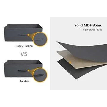 CubiCubi Dresser for Bedroom, Tall Kids Bedroom Fabric Dresser 5 Drawer Vertical Dresser Storage Tower Organizer Unit for Hallway Entryway Closets, Steel Frame Wood Top, Black Grey