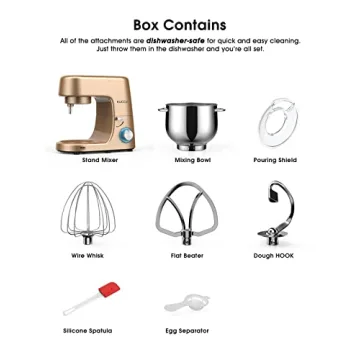 KUCCU 9.5 Qt Stand Mixer with 660W Power & Accessories