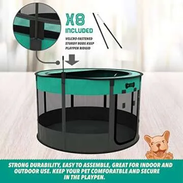 Portable Foldable Pet Playpen for Dogs and Cats