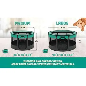 Portable Foldable Pet Playpen for Dogs and Cats